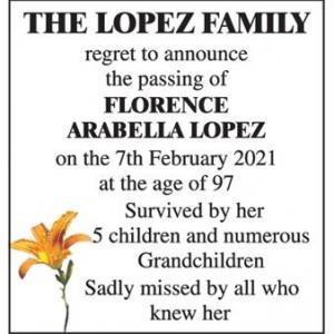 FLORENCE ARABELLA LOPEZ